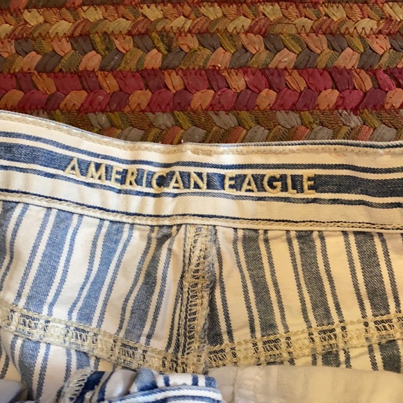 AMERICAN EAGLE VERTICAL STRIPE DENIM SHORTS - Picture 3 of 5